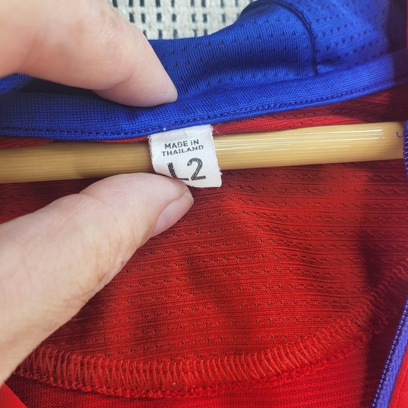 Kansas Jayhawks Hoodie Mens Large Red Short Sleeve NCAA Adidas Quarter Zip - Picture 5 of 11